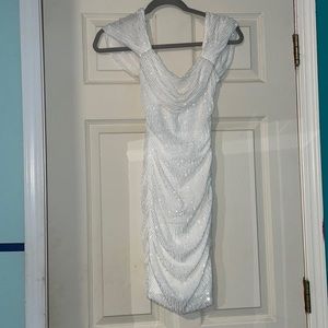 White cocktail dress